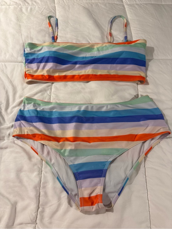 SHEIN Other - SHEIN Multicolor Striped Bandeau Bikini Set